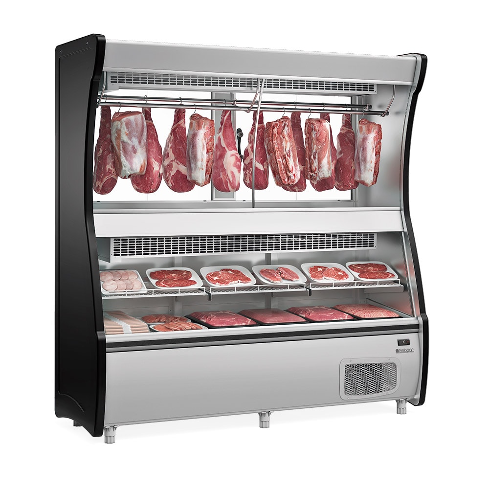 Balcão frigorífico conservador e expositor de carnes triplex (GEVD-210)